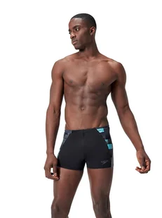 Speedo Kąpielówki "Eco+ Max" w kolorze czarno-szaro-błękitnym - Kąpielówki męskie - miniaturka - grafika 1