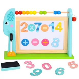 Tooky Toy TOOKY TOY  Edukacyjna Tablica Na Biurko + 18 magnetycznych elementów TKF087A - Tablice dla dzieci - miniaturka - grafika 1