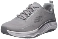 Trampki damskie - Skechers Damskie trampki fitness D'LUX, szare, 7 UK - miniaturka - grafika 1