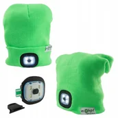Latarki - Czapka z Latarką LED Zielona 1W 6500K Zimne Ładowana USB Do Biegania - miniaturka - grafika 1