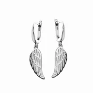 Kolczyki - Srebrne kolczyki skrzydła anioła srebro pr925 - miniaturka - grafika 1