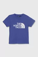 Koszulki dla chłopców - The North Face t-shirt dziecięcy EASY TEE kolor fioletowy z nadrukiem - miniaturka - grafika 1