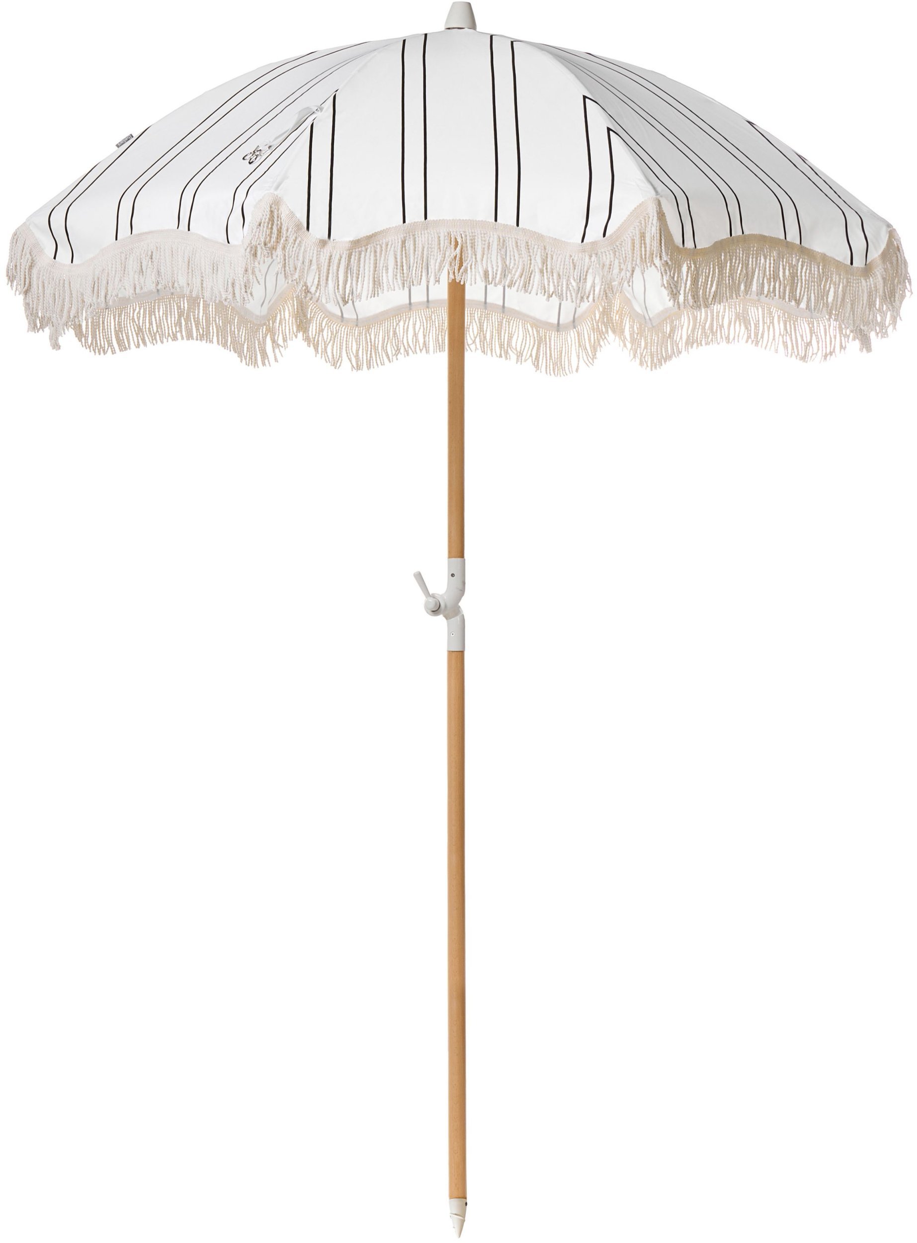 Beliani Parasol ogrodowy 155 cm MONDELLO Biały/ czarny