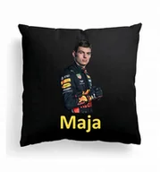 Poduszki dekoracyjne - Foto Poduszka Czarna Max Verstappen Formuła 1 F1 - miniaturka - grafika 1