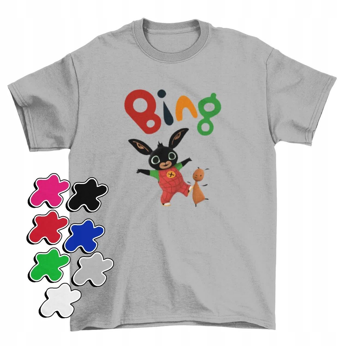 Koszulka T-Shirt Dziecięca Z Nadrukiem Królik Bajka Dla Dzieci -M 134-140