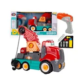 Samochody i pojazdy dla dzieci - Dźwig do skręcania z narzędziami i wkrętarką Lena - model lub pojazd - miniaturka - grafika 1