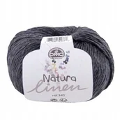 Pasmanteria - Włóczka lniana DMC Natura Linen kol. 123 antracytowy - miniaturka - grafika 1