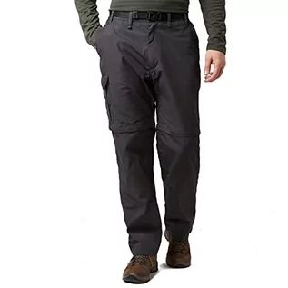 Spodenki męskie - Craghoppers Męskie spodnie trekkingowe Kiwi Conv Trouser, Czarny - Black Pepper, 34 - grafika 1