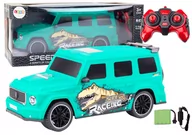 Zabawki zdalnie sterowane - Auto Zdalnie Sterowane RC z Dinozaurem w Skali 1:10 Zielone - miniaturka - grafika 1