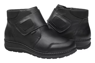 Botki AXEL Comfort 1726 H Czarne Stretch na rzepy Kosela Medic 9726 na haluksy - Botki damskie - miniaturka - grafika 2