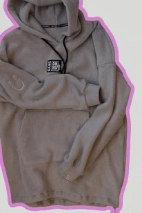 Długa Bluza Z Polaru - Bluzy damskie - miniaturka - grafika 1