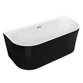 Wanny - CORCIANO Wanna WOLNOSTOJĄCA 170 x 75 CORSICA BLACK AKCESORIA SREBRNE - miniaturka - grafika 1