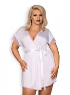 Szlafroki damskie - Bielizna-Girlly peniuar biały XXL - Obsessive - miniaturka - grafika 1