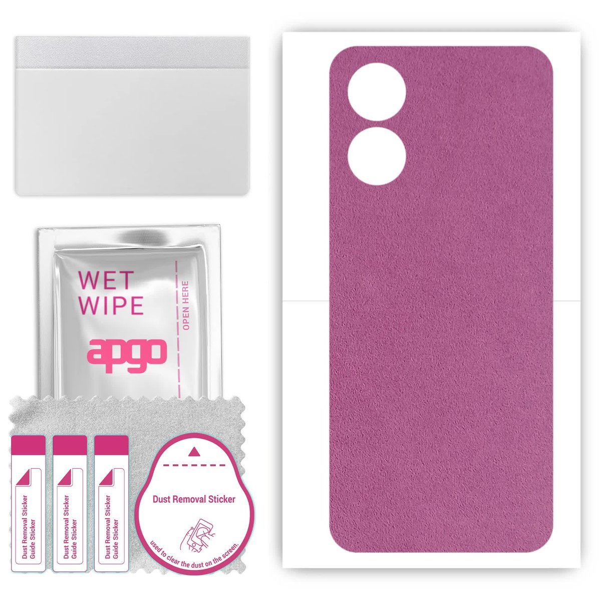 Folia naklejka skórka strukturalna na TYŁ Zamsz do Oppo A17 - Zamsz Fioletowy - apgo SKINS