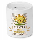 Skarbonki - Skarbonka Dla Natalii na Urodziny Imieniny Prezent z Nadrukiem ze Zdjęciem + Opakowanie na prezent (wzór 02) - miniaturka - grafika 1