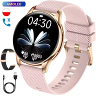Smartwatch - Rubicon Diana RBN-Diana-ROSE-BLK Różowy - miniaturka - grafika 1