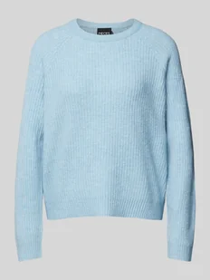 Sweter o kroju relaxed fit z okrągłym dekoltem model ‘OLLA’ - Swetry damskie - miniaturka - grafika 1