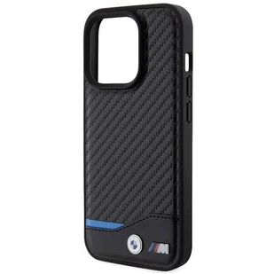 Etui BMW Leather Carbon na iPhone 15 Pro - czarne - Etui i futerały do telefonów - miniaturka - grafika 6