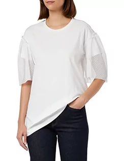 Koszulki i topy damskie - Sisley T-shirt damski, White 101, M - grafika 1