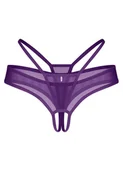 Majtki damskie - Obsessive stringi z otwartym krokiem Vibres, Kolor fioletowy, Rozmiar S/M, Obsessive - Intymna - miniaturka - grafika 1