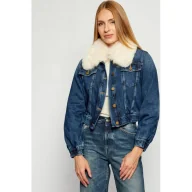 Kurtki damskie - Pinko Jeansowa kurtka BEATO Cropped Fit - miniaturka - grafika 1