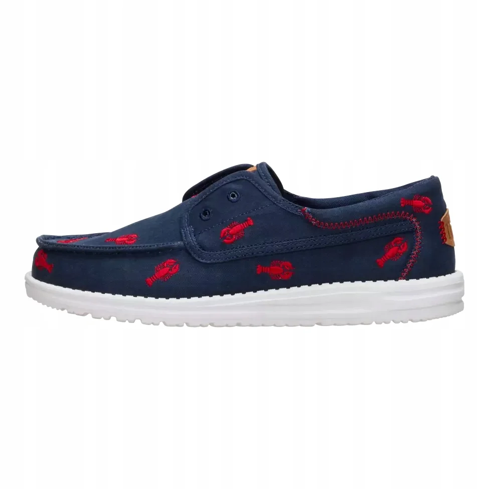 HeyDude Męskie Lekkie Mokasyny Buty Półbuty Wsuwane Cru Embroidered 41