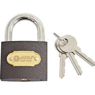 Kłódki - Kłódka żeliwna wzmocniona hartowany kabłąk 50 mm - miniaturka - grafika 1