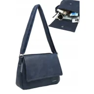 Torebki damskie - Stylowa Listonoszka Torebka Damska Granatowa LUIGISANTO BI240419 Blue - miniaturka - grafika 1