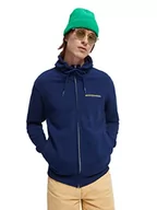 Bluzy męskie - Scotch & Soda Męska bluza z kapturem Zip-Thru z bawełny organicznej, Marine 1149, S - miniaturka - grafika 1
