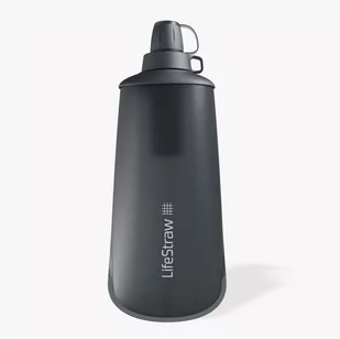 Butelka z filtrem Lifestraw Peak Series Flex Squeeze Bottle 1L - dark grey - Shakery i bidony sportowe - miniaturka - grafika 1