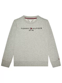 Bluzy dla chłopców - Tommy Hilfiger Bluza Essential KS0KS00212 Szary Regular Fit - grafika 1