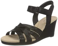 Sandały damskie - Clarks Lafley Leah sandały damskie z obcasem, czarny, 37.5 EU - miniaturka - grafika 1