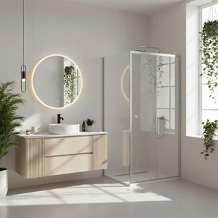 Rea Kabina Prysznicowa Rea Primo Slide 110x100 Chrom - Kabiny prysznicowe - miniaturka - grafika 1