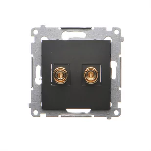 Kontakt Simon Simon 54 Gniazdo głośnikowe pojedyncze (moduł). Przekrój przewodów dla wyjścia do 6 mm2 czarny mat DGL2.01/49 DGL2.01/49 - Gniazdka elektryczne - miniaturka - grafika 1