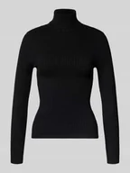 Swetry damskie - Golf o kroju slim fit z mieszanki wiskozy model ‘KAROL’ - miniaturka - grafika 1