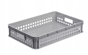 Pojemnik Plastikowy 22L Skrzynka Uchwyty Grey Ażur - Pudła i pojemniki do przechowywania - miniaturka - grafika 1