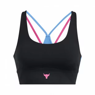 Damski biustonosz treningowy Under Armour Project Rock Let's Go Grind Sportlette - czarny - UNDER ARMOUR - Bielizna sportowa damska - miniaturka - grafika 1