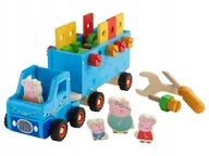 Klocki - Ciężarówka z przyczepą drewnianą z kolekcji Świnka Peppa - miniaturka - grafika 1