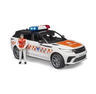 Samochody i pojazdy dla dzieci - Pojazd Range Rover Velar straż pożarna z figurką BRUDER - miniaturka - grafika 1