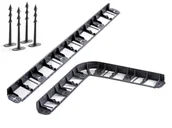 Ogrodzenia - Obrzeże trawnikowe BORDER 1045 - czarne - miniaturka - grafika 1