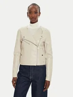 Kurtki damskie - Vero Moda Kurtka z imitacji skóry Riley 10302441 Beżowy Slim Fit - miniaturka - grafika 1