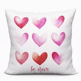 POSZEWKA DEKORACYJNA 40x40 NA WALENTYNKI WELUROWA BE MINE - Poszewki na poduszki - miniaturka - grafika 1