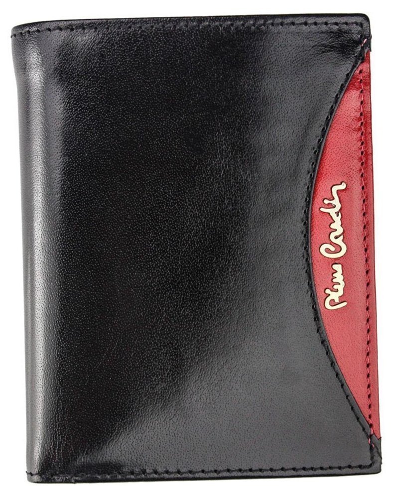 Pierre Cardin, Portfel skórzany męski, YS520.1 326, czarny, ochrona RFID
