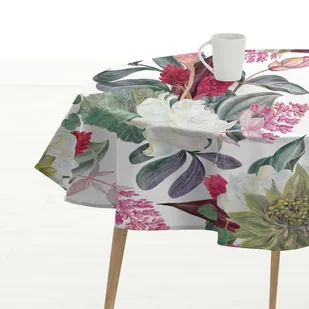 Obrus plamoodporny Belum 0318-105 Kolorowy Ø 100 cm Blomster - Obrusy i serwetki - miniaturka - grafika 1