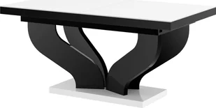 Elior Biało-czarny rozkładany prostokątny stół - Tutto 2X - Stoły - miniaturka - grafika 1