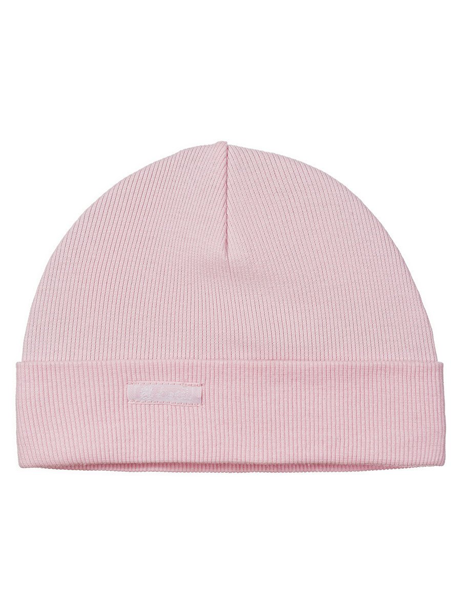 Dziecięca czapka beanie w prążki jasnoróżowa Doll r.49