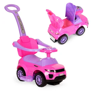 Jeździk chodzik pchacz 3w1 autko super car różowy - Chodziki - miniaturka - grafika 7