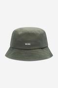 Czapki męskie - Wood Wood kapelusz bawełniany Ossian Bucket Hat 12240817-7083 BLACK kolor zielony bawełniany 12240817.7083-DUSTYGREEN - miniaturka - grafika 1