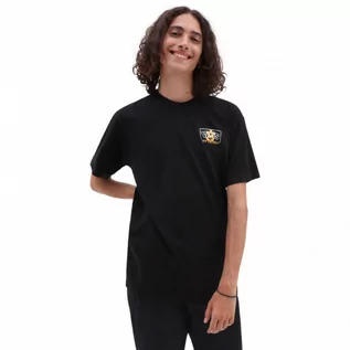 Koszulki sportowe męskie - Męski t-shirt z nadrukiem VANS  Boxed Logo Floral - czarny - grafika 1