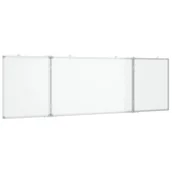 Tablice interaktywne - vidaXL Tablica magnetyczna, składana, 160x50x1,7 cm, aluminiowa - miniaturka - grafika 1